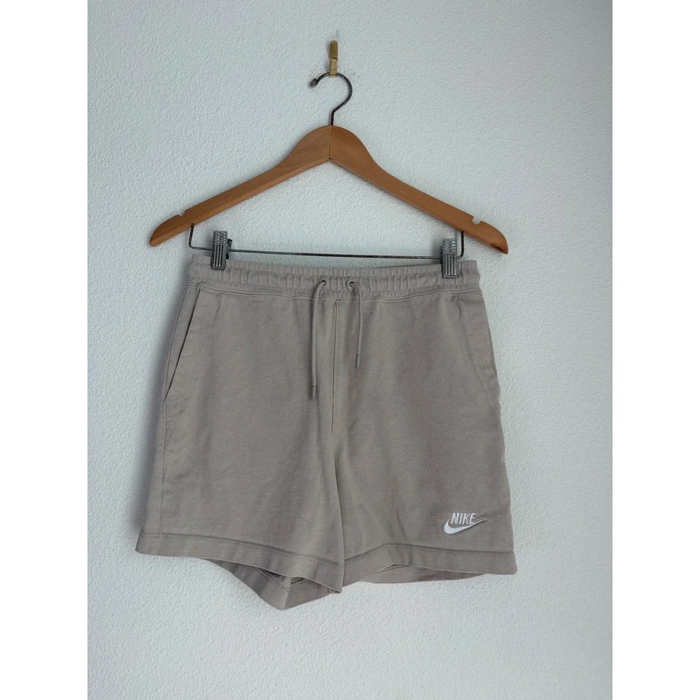 Nike Sportswear Essential French Terry Shorts Taupe Beige Small‎ CJ2158-201